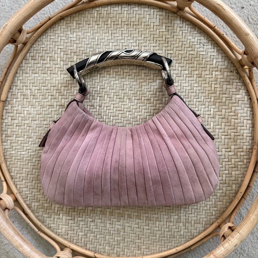 Tom Ford for YSL “Mombasa” Bag with silver + wooden handle